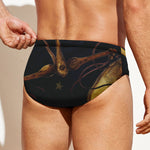 Watercolor Libra Zodiac Sign Print Men's Swim Briefs