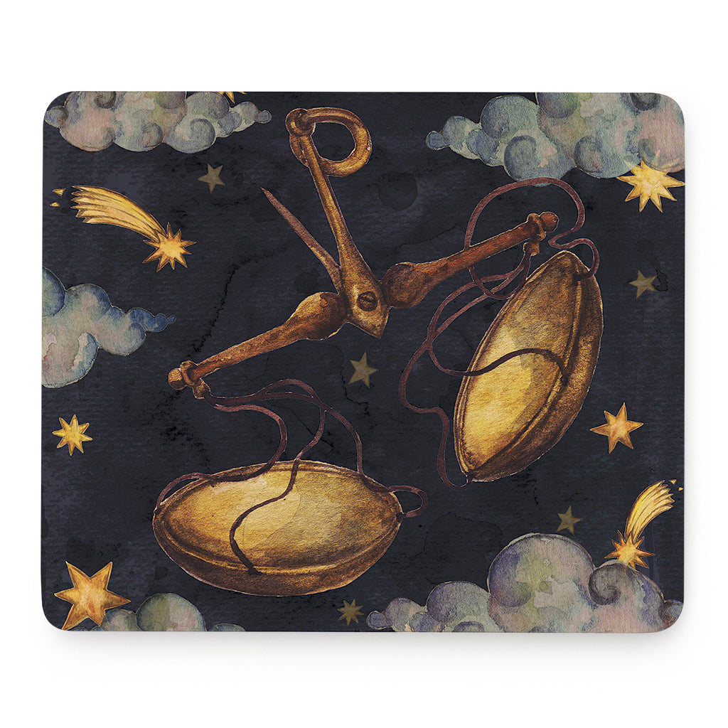 Watercolor Libra Zodiac Sign Print Mouse Pad