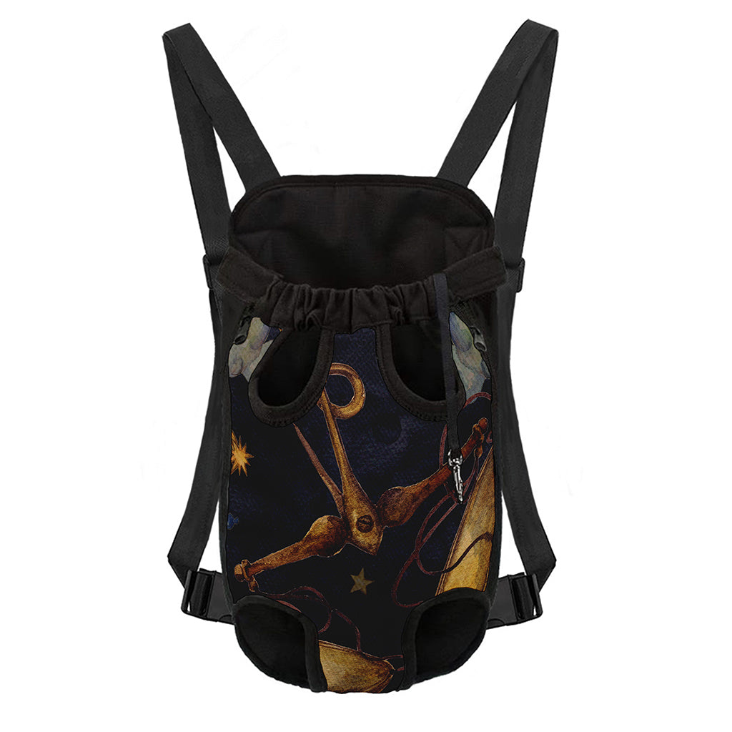 Watercolor Libra Zodiac Sign Print Pet Carrier Backpack