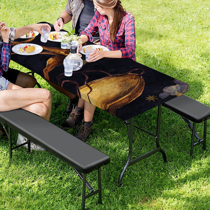 Watercolor Libra Zodiac Sign Print Picnic Table Cover