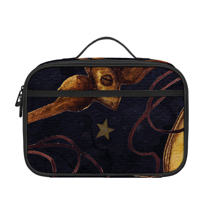 Watercolor Libra Zodiac Sign Print Portable Lunch Bag