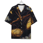 Watercolor Libra Zodiac Sign Print Rayon Hawaiian Shirt
