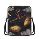 Watercolor Libra Zodiac Sign Print Rectangular Crossbody Bag