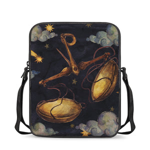 Watercolor Libra Zodiac Sign Print Rectangular Crossbody Bag