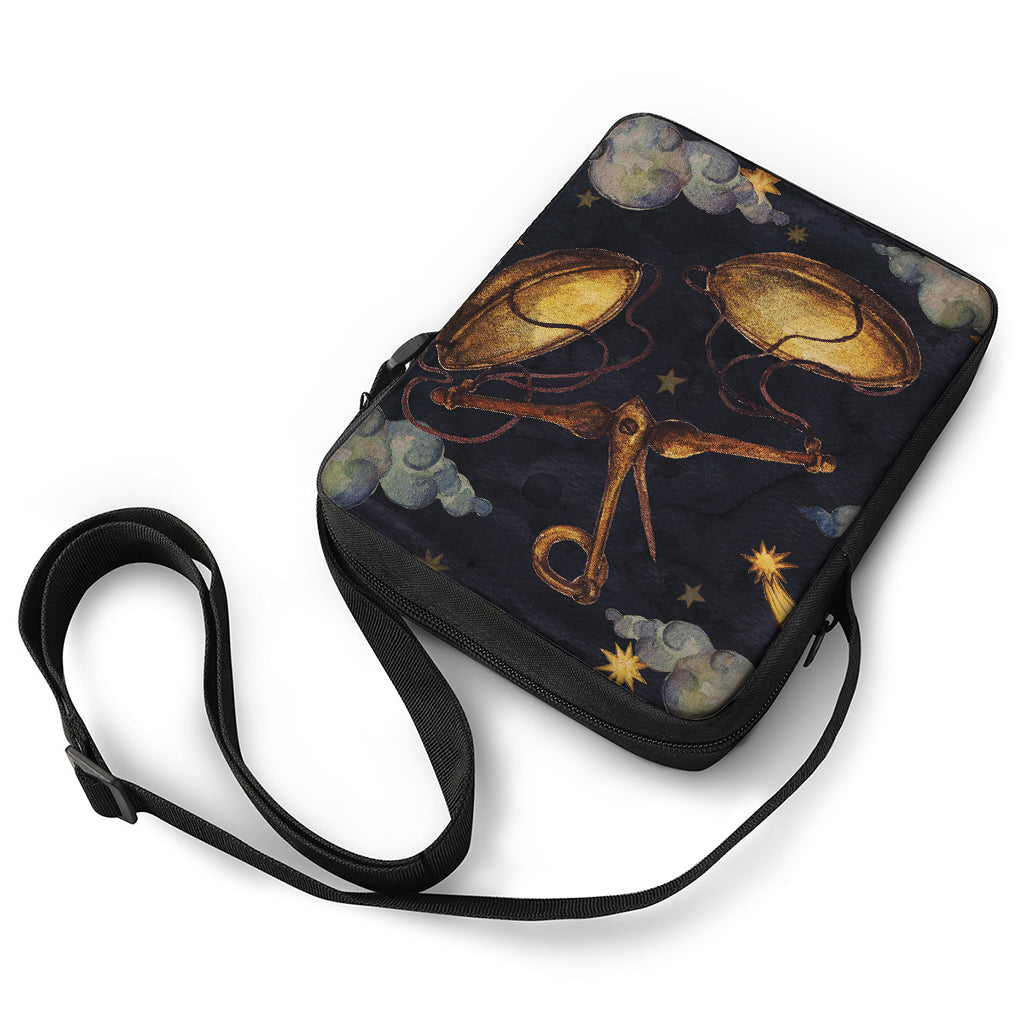 Watercolor Libra Zodiac Sign Print Rectangular Crossbody Bag