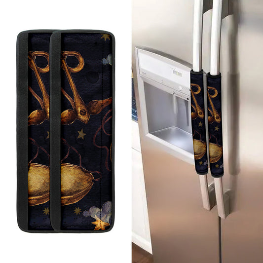 Watercolor Libra Zodiac Sign Print Refrigerator Handle Covers
