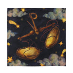 Watercolor Libra Zodiac Sign Print Silk Bandana
