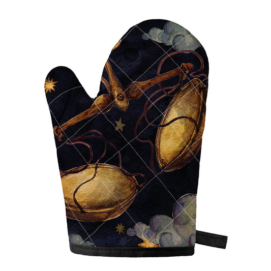 Watercolor Libra Zodiac Sign Print Single Oven Mitt