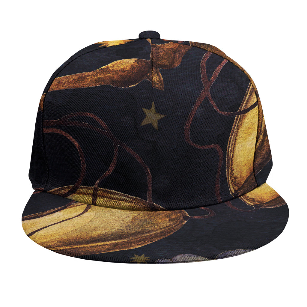 Watercolor Libra Zodiac Sign Print Snapback Cap