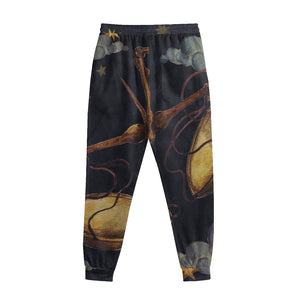 Watercolor Libra Zodiac Sign Print Sweatpants