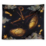 Watercolor Libra Zodiac Sign Print Tapestry