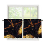 Watercolor Libra Zodiac Sign Print Tier Curtains