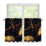 Watercolor Libra Zodiac Sign Print Tier Curtains