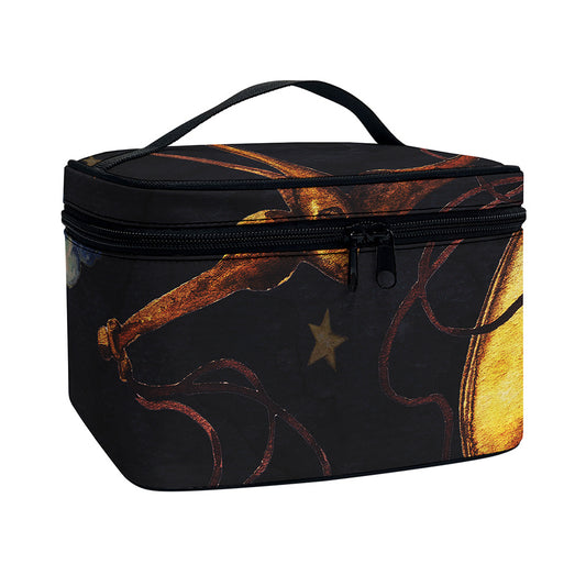 Watercolor Libra Zodiac Sign Print Travel Makeup Bag