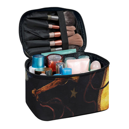 Watercolor Libra Zodiac Sign Print Travel Makeup Bag
