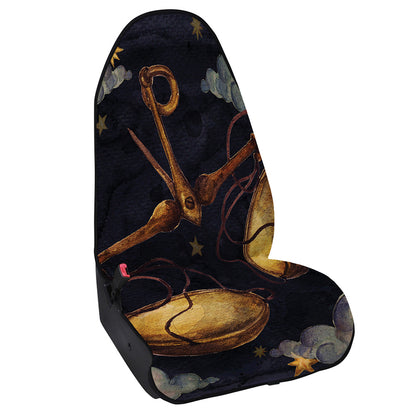 Watercolor Libra Zodiac Sign Print Waterproof Car Seat Cover