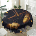 Watercolor Libra Zodiac Sign Print Waterproof Round Tablecloth