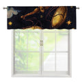 Watercolor Libra Zodiac Sign Print Window Valance