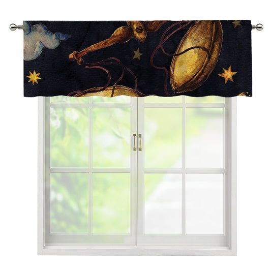 Watercolor Libra Zodiac Sign Print Window Valance