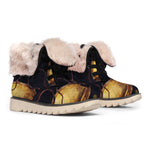 Watercolor Libra Zodiac Sign Print Winter Boots