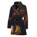 Watercolor Libra Zodiac Sign Print Women's Bathrobe