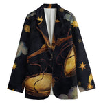 Watercolor Libra Zodiac Sign Print Women's Blazer