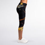 Watercolor Libra Zodiac Sign Print Women's Capri Leggings