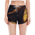Watercolor Libra Zodiac Sign Print Women's Split Running Shorts