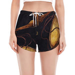 Watercolor Libra Zodiac Sign Print Women's Split Running Shorts