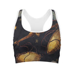 Watercolor Libra Zodiac Sign Print Women's Sports Bra