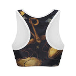 Watercolor Libra Zodiac Sign Print Women's Sports Bra