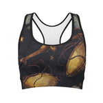 Watercolor Libra Zodiac Sign Print Women's Sports Bra