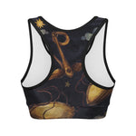 Watercolor Libra Zodiac Sign Print Women's Sports Bra