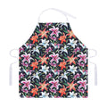 Watercolor Lily Flowers Pattern Print Adjustable Apron