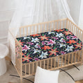 Watercolor Lily Flowers Pattern Print Baby Crib Sheet