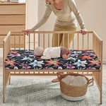 Watercolor Lily Flowers Pattern Print Baby Crib Sheet