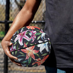 Watercolor Lily Flowers Pattern Print Basketball