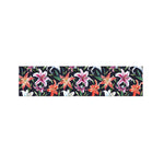 Watercolor Lily Flowers Pattern Print Bed Runner