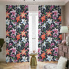 Watercolor Lily Flowers Pattern Print Blackout Pencil Pleat Curtains