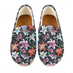 Watercolor Lily Flowers Pattern Print Casual Shoes