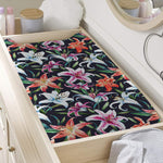 Watercolor Lily Flowers Pattern Print Changing Pad Cover