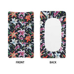 Watercolor Lily Flowers Pattern Print Changing Pad Cover