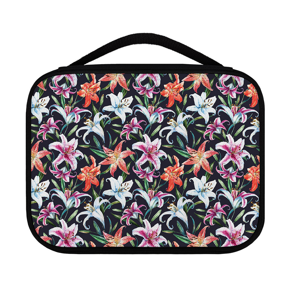 Watercolor Lily Flowers Pattern Print Classic Bible Case