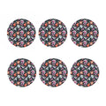Watercolor Lily Flowers Pattern Print Coaster Set