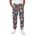 Watercolor Lily Flowers Pattern Print Cotton Sweatpants