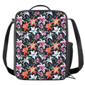 Watercolor Lily Flowers Pattern Print Crossbody Lunch Bag