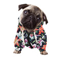 Watercolor Lily Flowers Pattern Print Dog Zip Up Hoodie