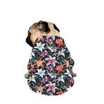 Watercolor Lily Flowers Pattern Print Dog Zip Up Jacket