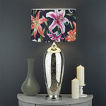 Watercolor Lily Flowers Pattern Print Drum Lamp Shade