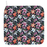 Watercolor Lily Flowers Pattern Print Hand Towel